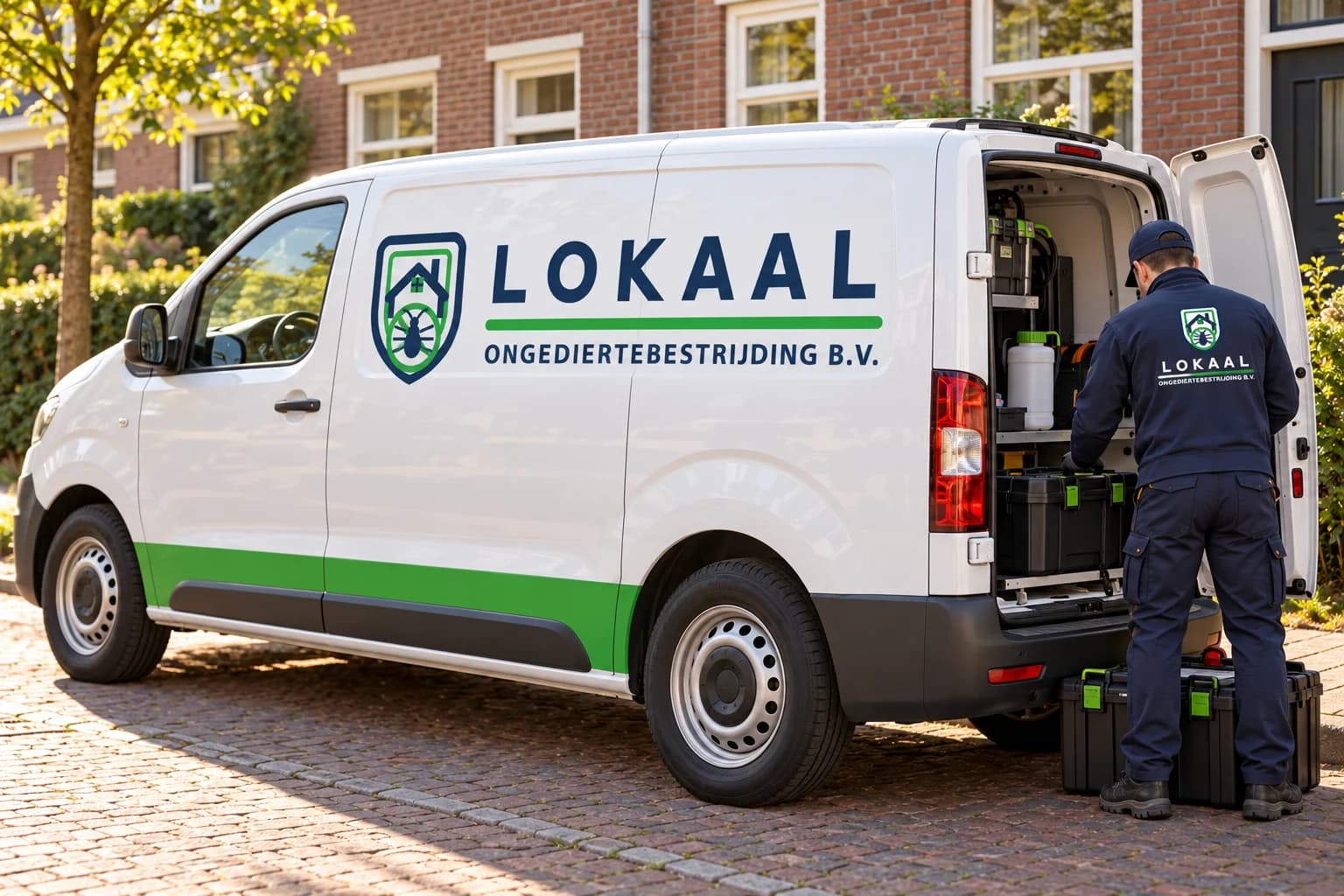 Servicebus en specialist met het LOKAAL-logo — illustratief beeld